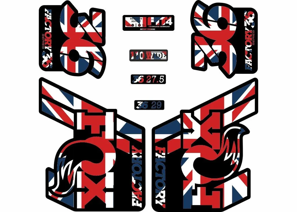 FOX 36 Float 2018-19 Forks Suspension Factory Decal Sticker Adhesive UK Theme - 1