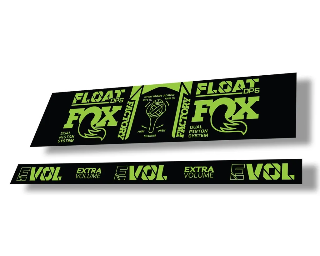 FOX Float DPS 2021 Rear Shock Suspension Factory Sticker Adhesive Decal Green - 1