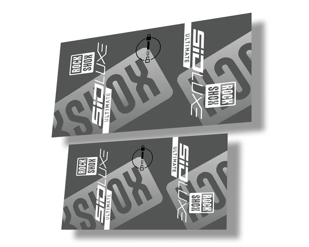 Rock Shox 2021 SID LUXE ULTIMATE Rear Shock Decal Sticker Gray - 1