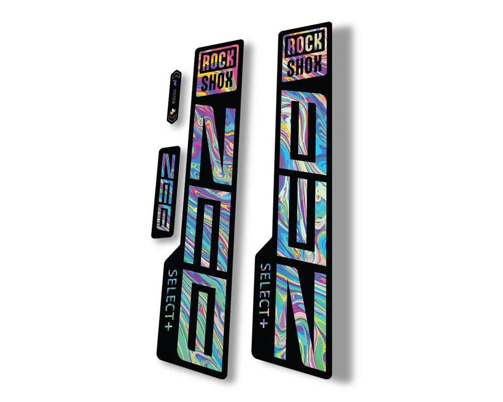 Rock Shox ZEB Select Plus 2021 Mountain Bike Cycling Decal Sticker Oil Slick 1 - 1