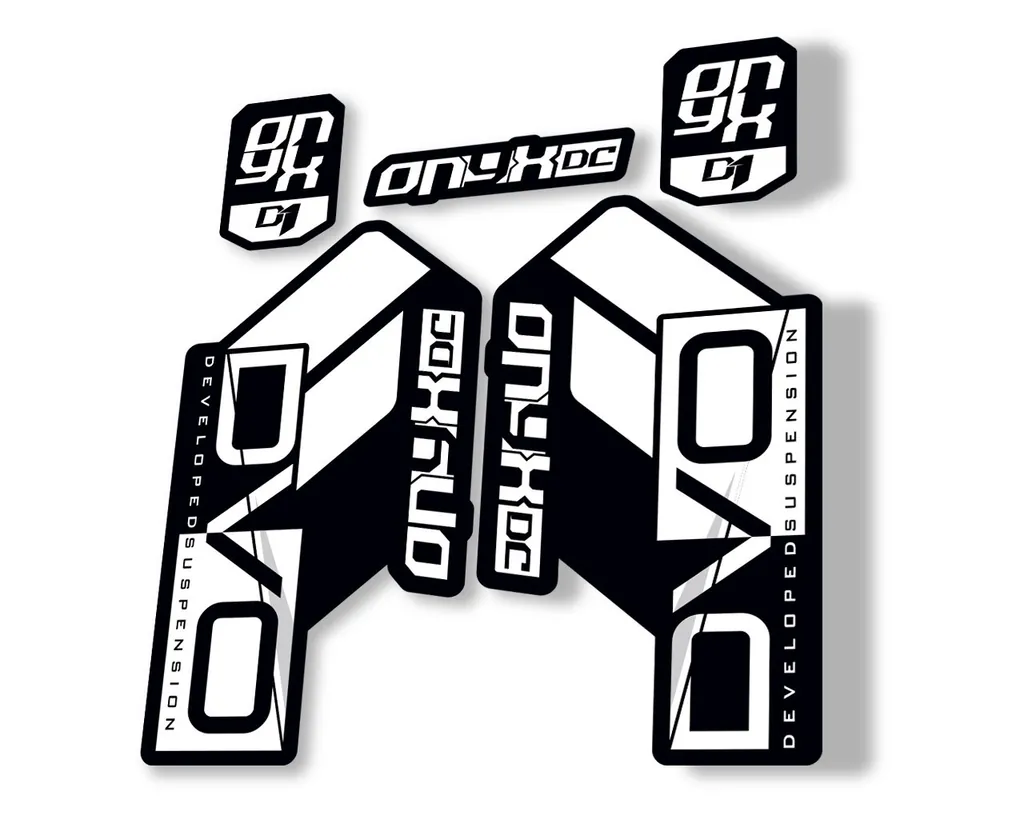 DVO Onyx DC D1 2019 Fork Suspension Sticker Factory Decal Adhesive White - 1