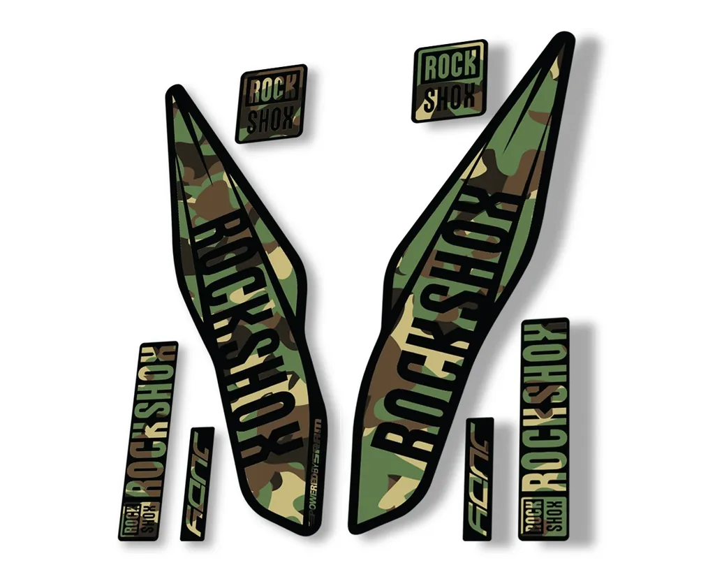 Rock Shox Judy 2017 Fork Decal Bike Cycling Sticker Adhesive Camo - 1