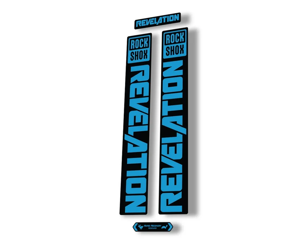 Rock Shox REVELATION 2021 Fork Decal Mountain Bike Sticker Adhesive Blue - 1