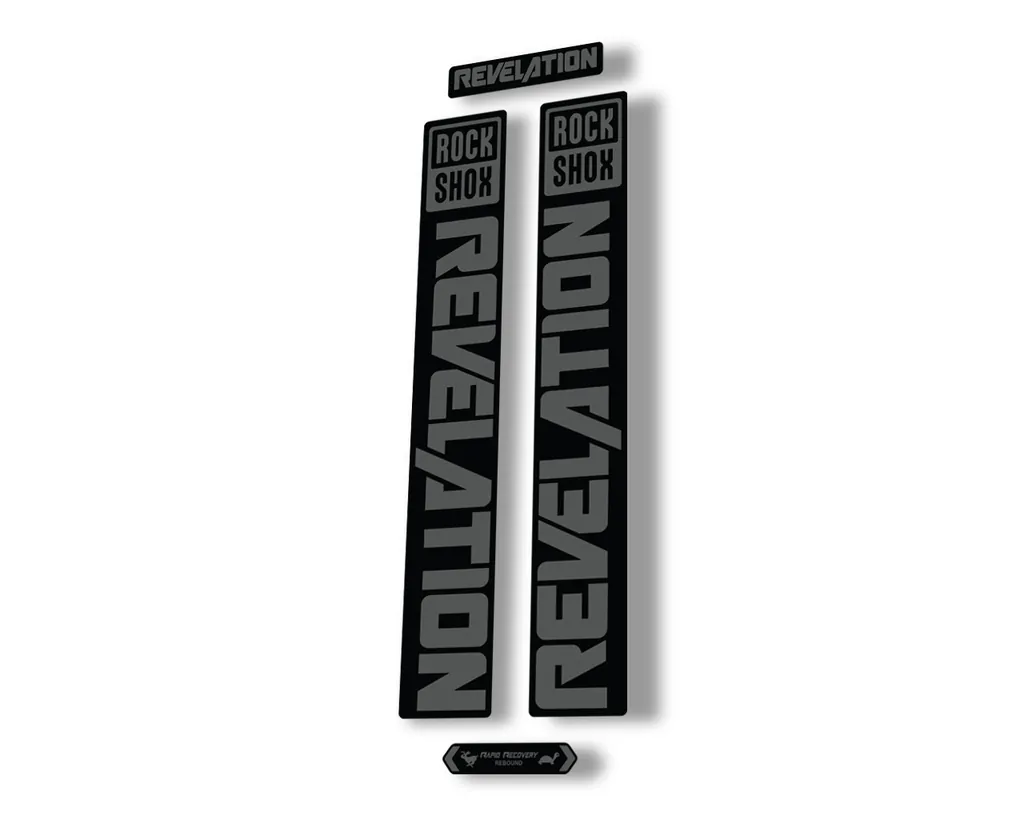 Rock Shox REVELATION 2021 Fork Decal Mountain Bike Sticker Adhesive Gray - 1