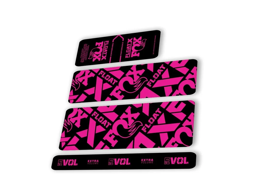 Fox 2022 Float X Performance Rear Shock Suspension Sticker Decal Pink - 1