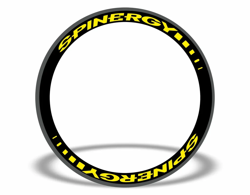 SPINERGY Stealth Rim Wheelset Decal Factory Sticker Vinyl Adhesive Yellow 8 Pcs - 1