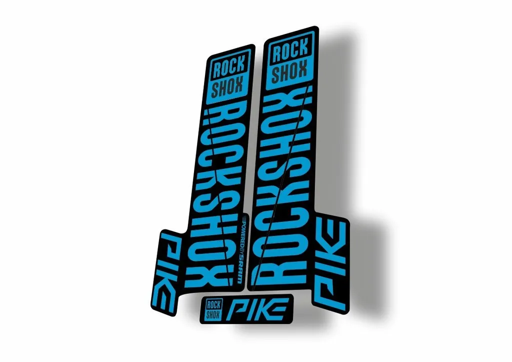 Rock Shox Pike 2018 Mountain Bike Cycling Decal Kit Sticker Adhesive Blue - 1