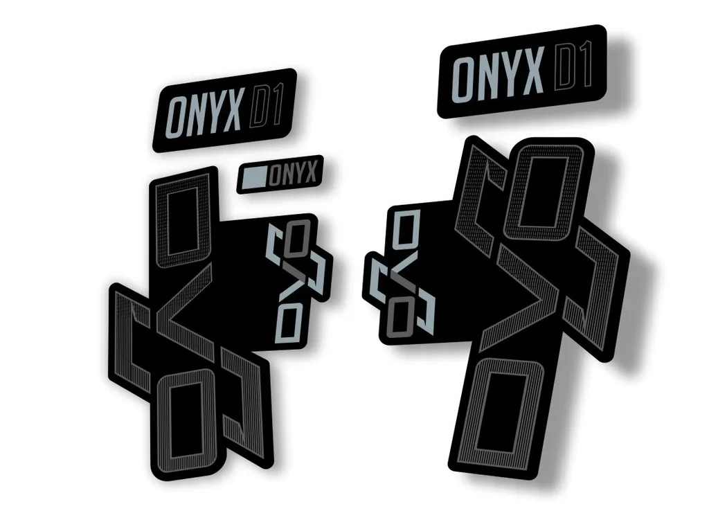 DVO Onyx D1 2022 Fork Suspension Sticker Factory Decal Adhesive Gray - 1