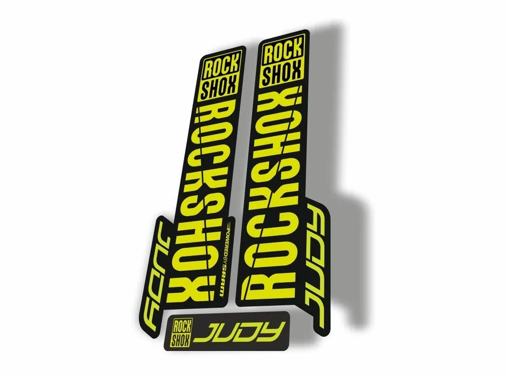 Rock Shox JUDY 2018 Fork Decal Mountain Bike Cycling Sticker Adhesive Lime Green - 1