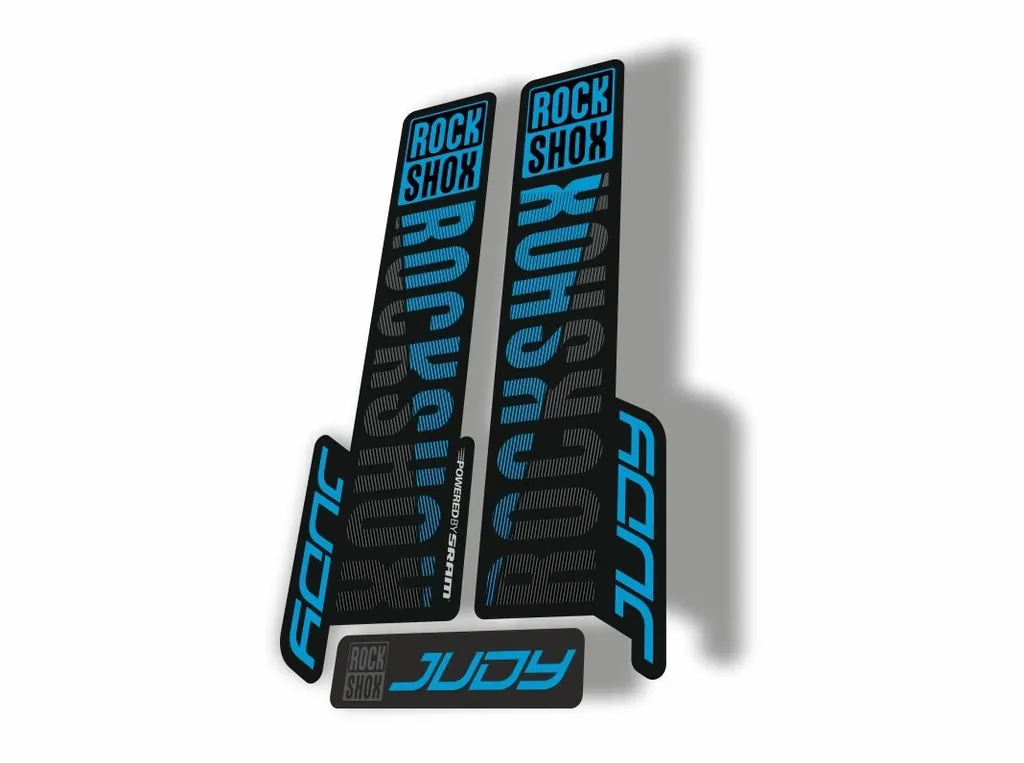 Rock Shox JUDY 2018 Fork Decal Mountain Bike Cycling Sticker Adhesive Blue Gray - 1