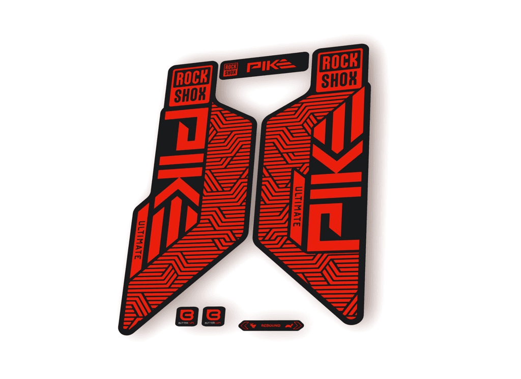Rock Shox PIKE ULTIMATE 2025 Flight Attendant Bike Cycling Decal Sticker Red - 1