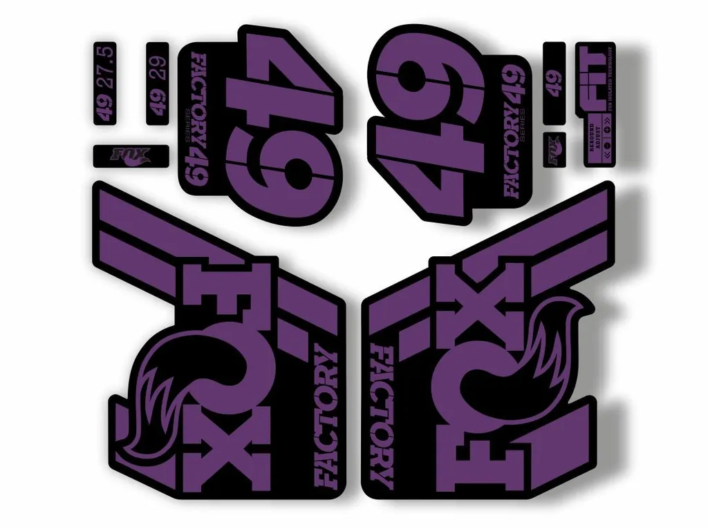 FOX 49 Float 2018-19 Forks Suspension Factory Decal Sticker Adhesive Purple - 1