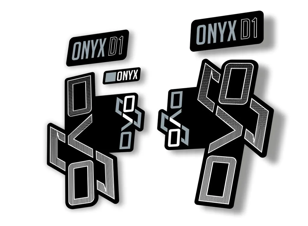 DVO Onyx D1 2022 Fork Suspension Sticker Factory Decal Adhesive White - 1
