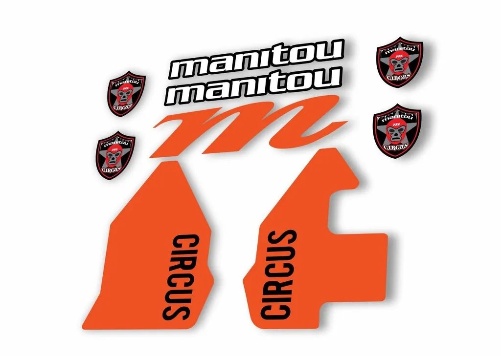 Manitou CIRCUS 2018 Fork Suspension Decal Kit Sticker Orange - 1