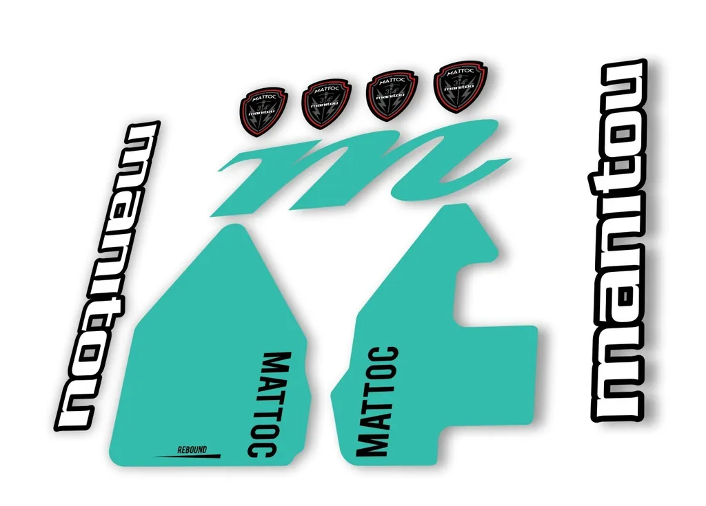 Manitou Mattoc 2017 Fork Suspension Decal Kit Sticker Set Dolphin - 1