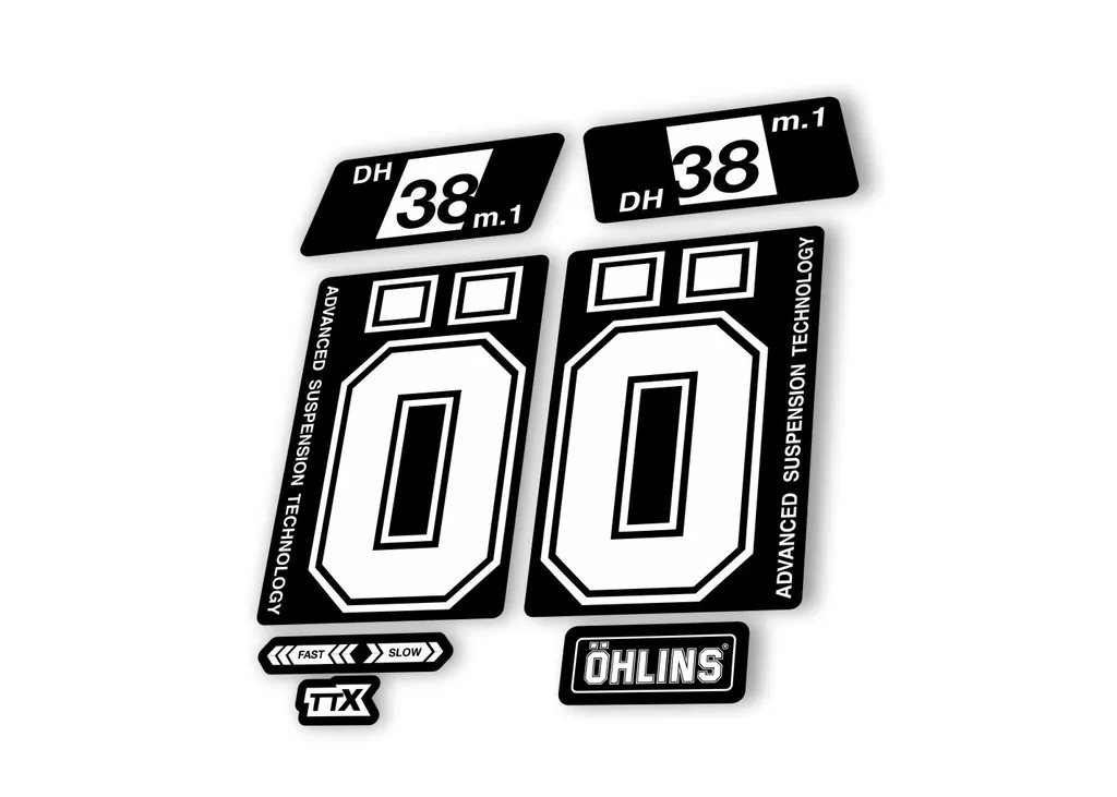 Ohlins DH38 M.1 2022 Fork Decal Mountain Bike Cycling Sticker Adhesive White - 1