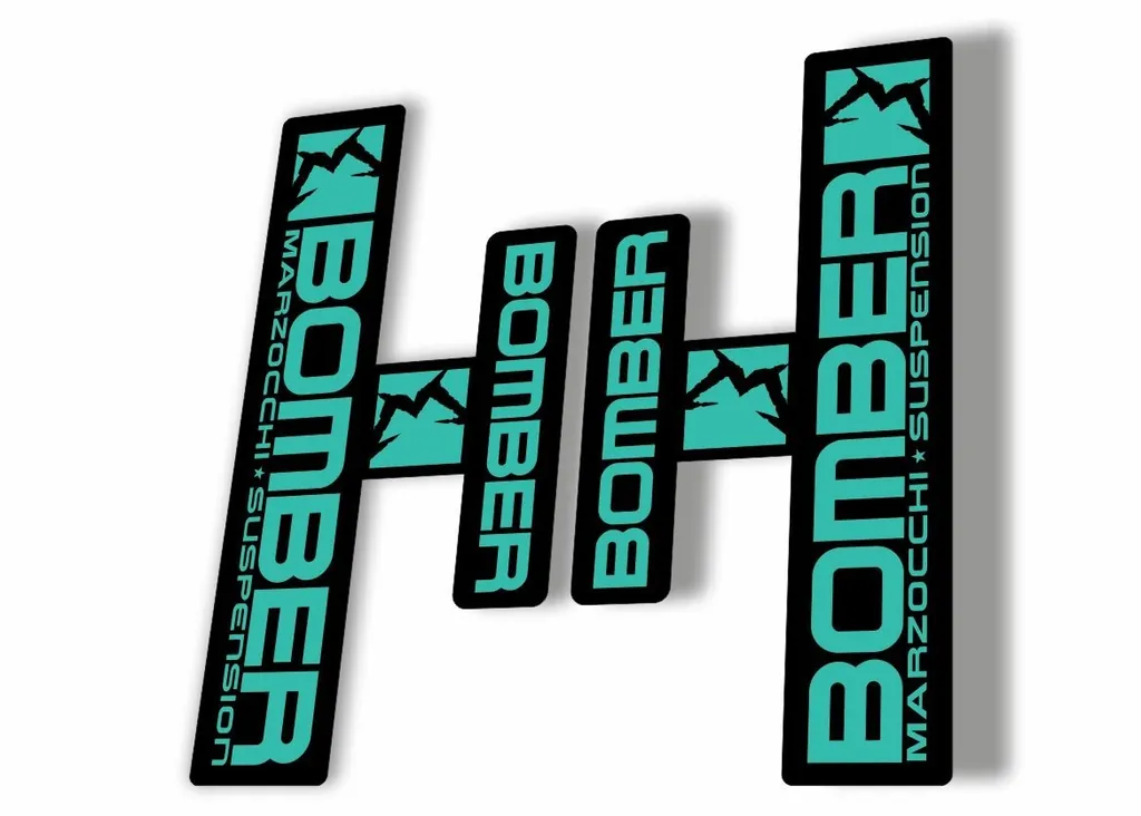 Marzocchi Bomber Generic 2006 Fork Suspension Sticker Decal Kit Adhesive Dolphin - 1