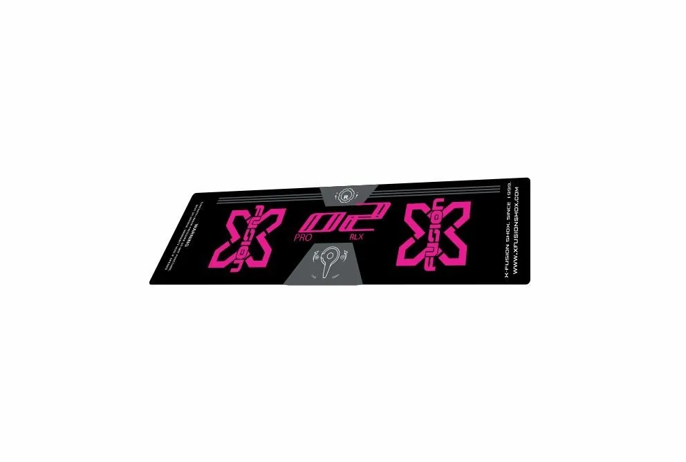 X Fusion 2018 O2 Pro RLX Rear Shock Suspension Sticker Factory Decal Purple - 1