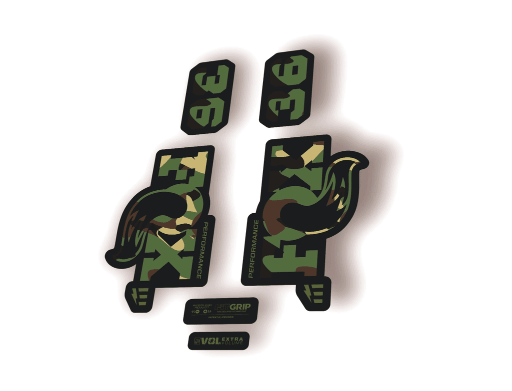 FOX 36 Performance E-Optimized 2026 Fork Factory Decal Sticker Adhesive Camo - 1