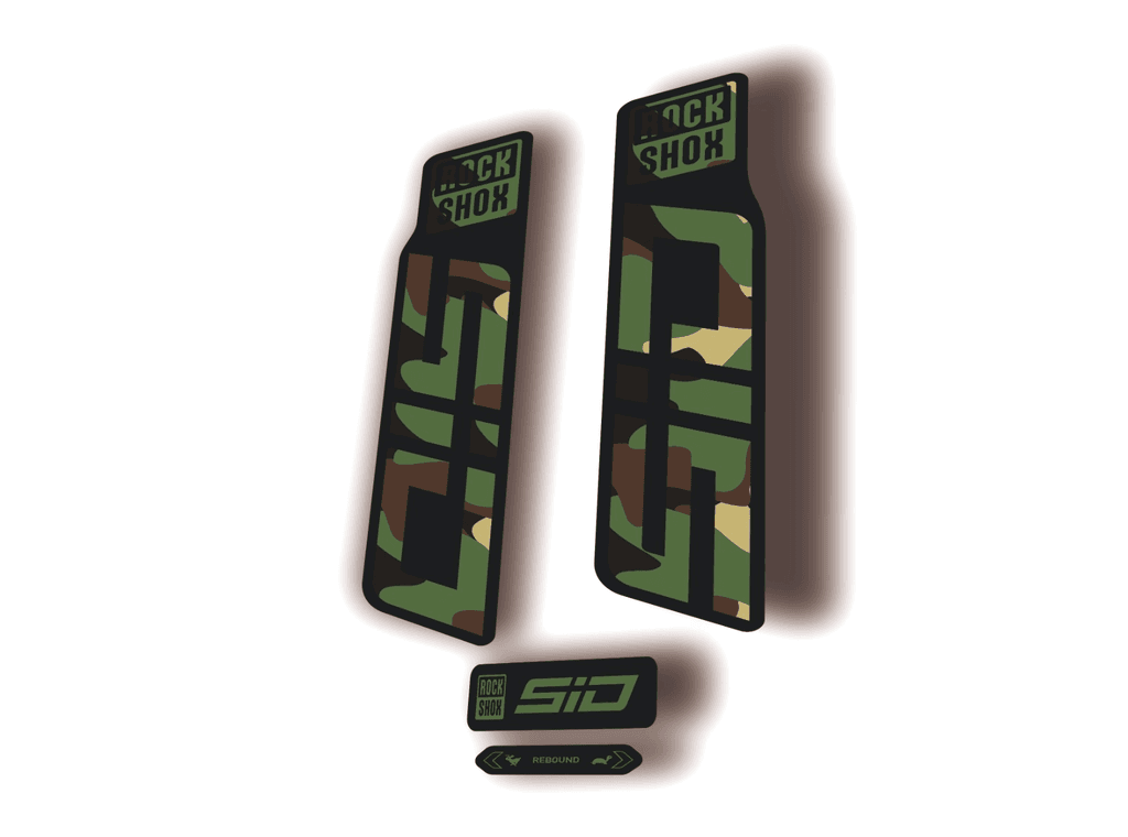 Rock Shox SID 2024 Fork Decal Mountain Bike Cycling Sticker Kit Camo - 1