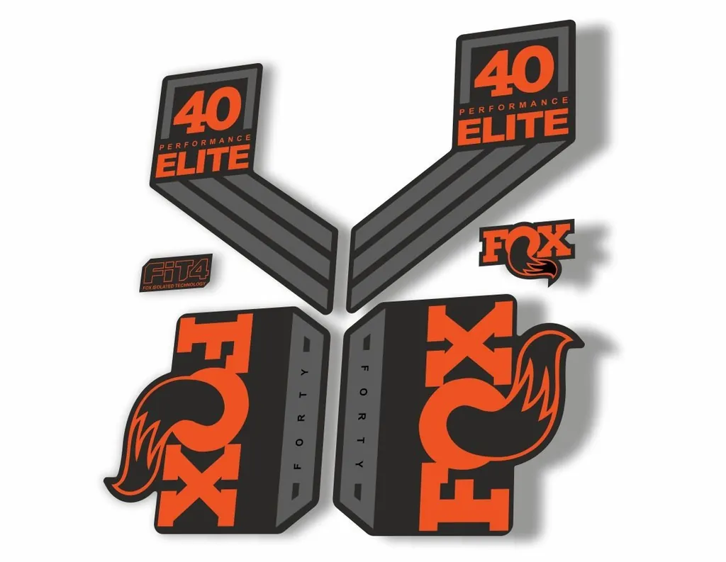 FOX 40 Elite Performance 2017-18 Fork Suspension Factory Decal Sticker Orange 1 - 1