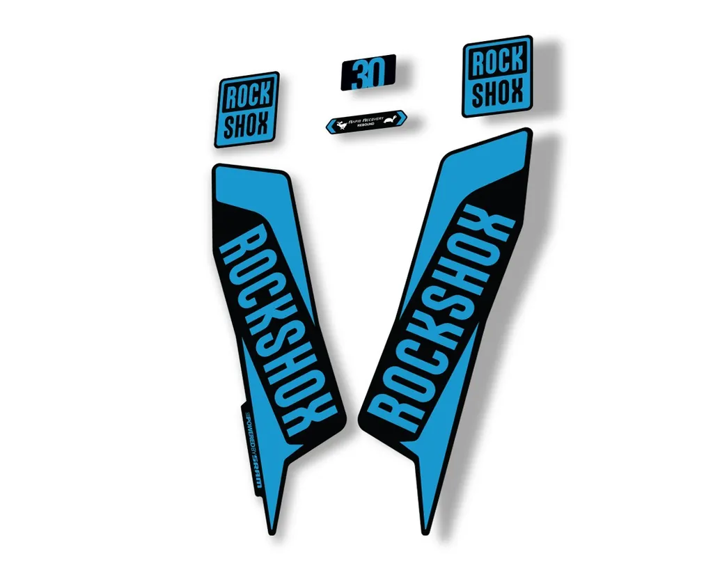 Rock Shox TK 30 2021 Fork Decals Suspension Sticker Adhesive Blue - 1