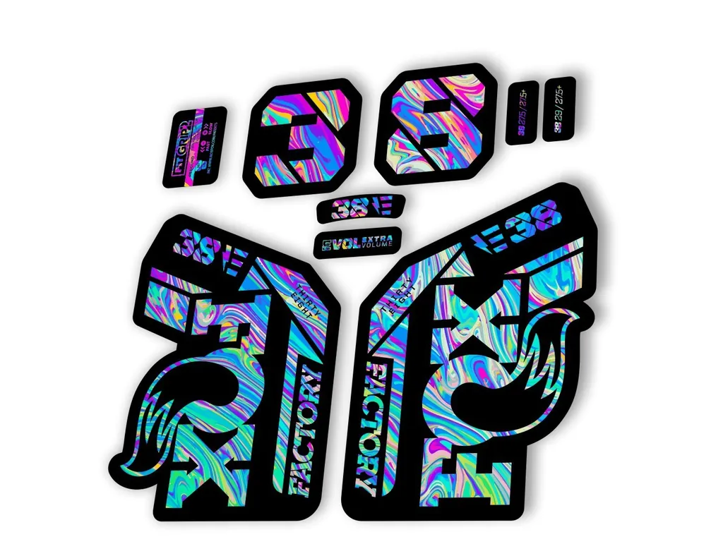 FOX 38 2021 E Bike Forks Suspension Factory Decal Sticker Adhesive Oil Slick 1 - 1