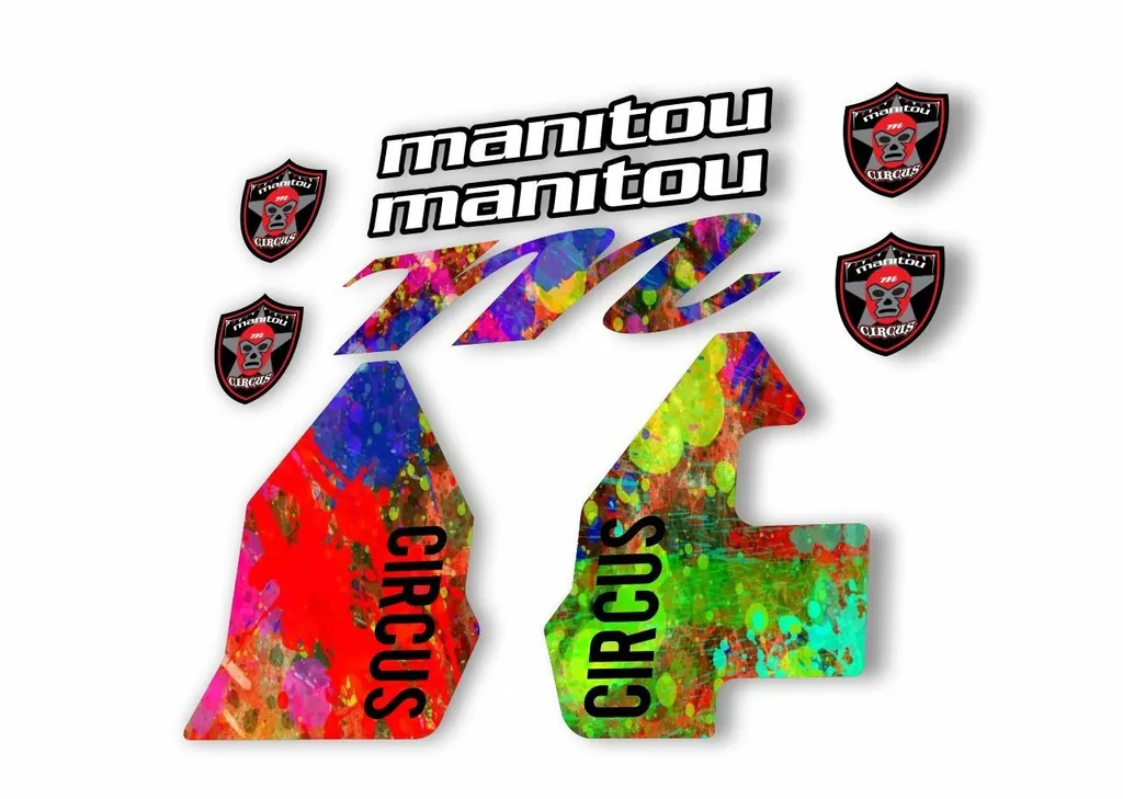 Manitou CIRCUS 2018 Fork Suspension Decal Kit Sticker Oil Slick - 1