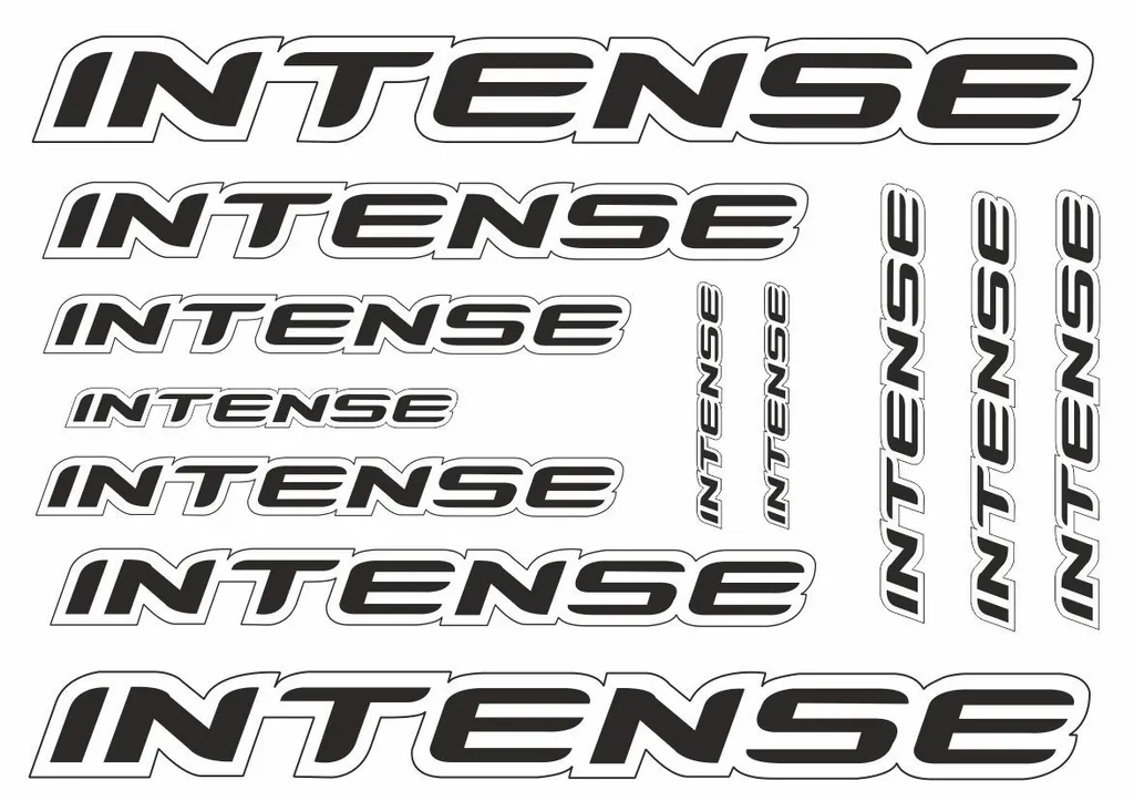 Bicycle Vinyl Frame Stickers – Compatible with INTENSE Bikes – 12 pcs - 1