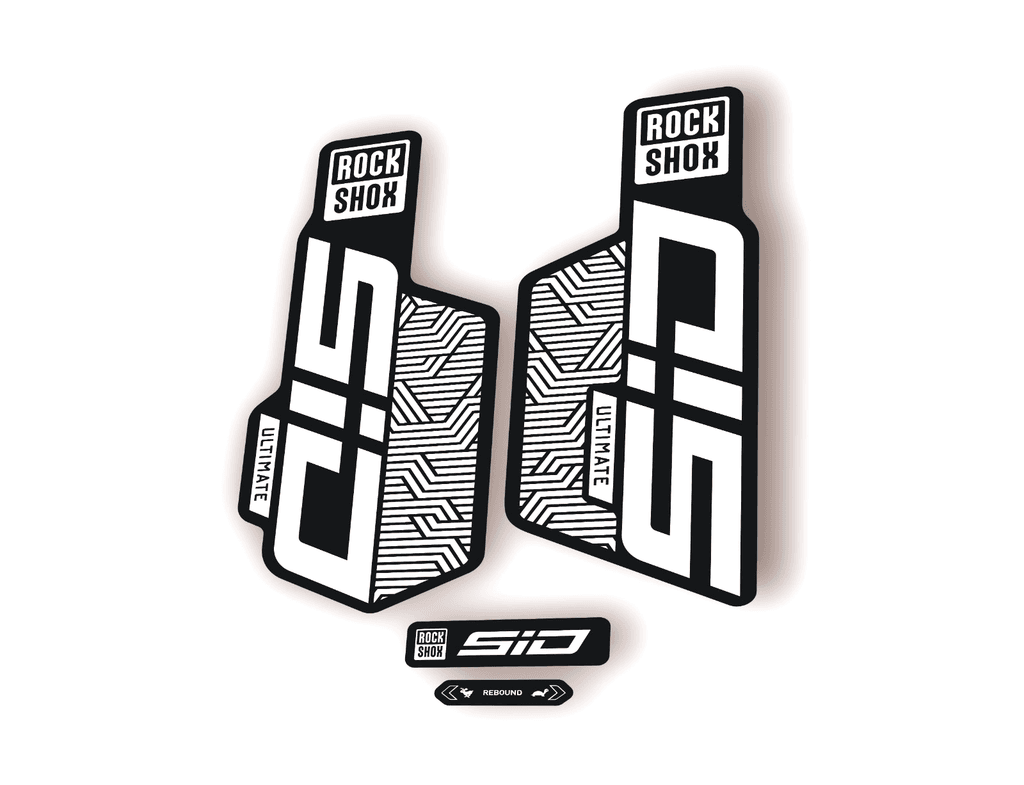 Rock Shox SID ULTIMATE 2025 Flight Attendant Bike Cycling Decal Sticker White - 1
