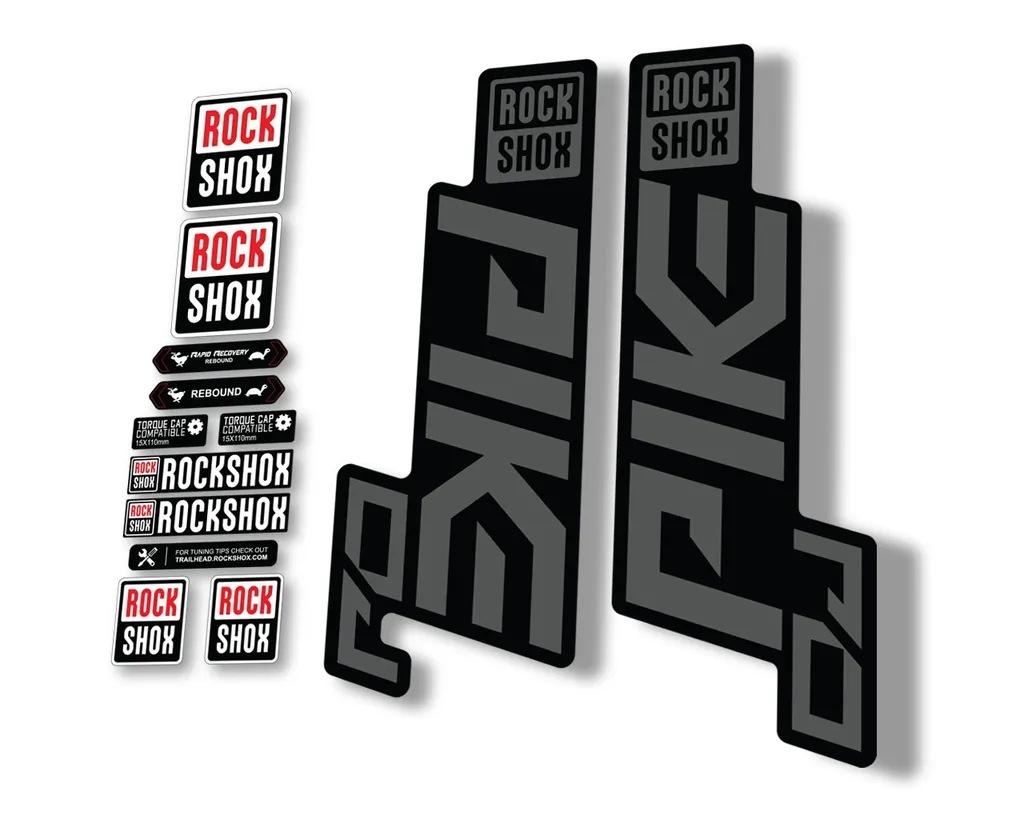 Rock Shox PIKE DJ 2021 Mountain Bike Cycling Decal Sticker Adhesive Gray - 1
