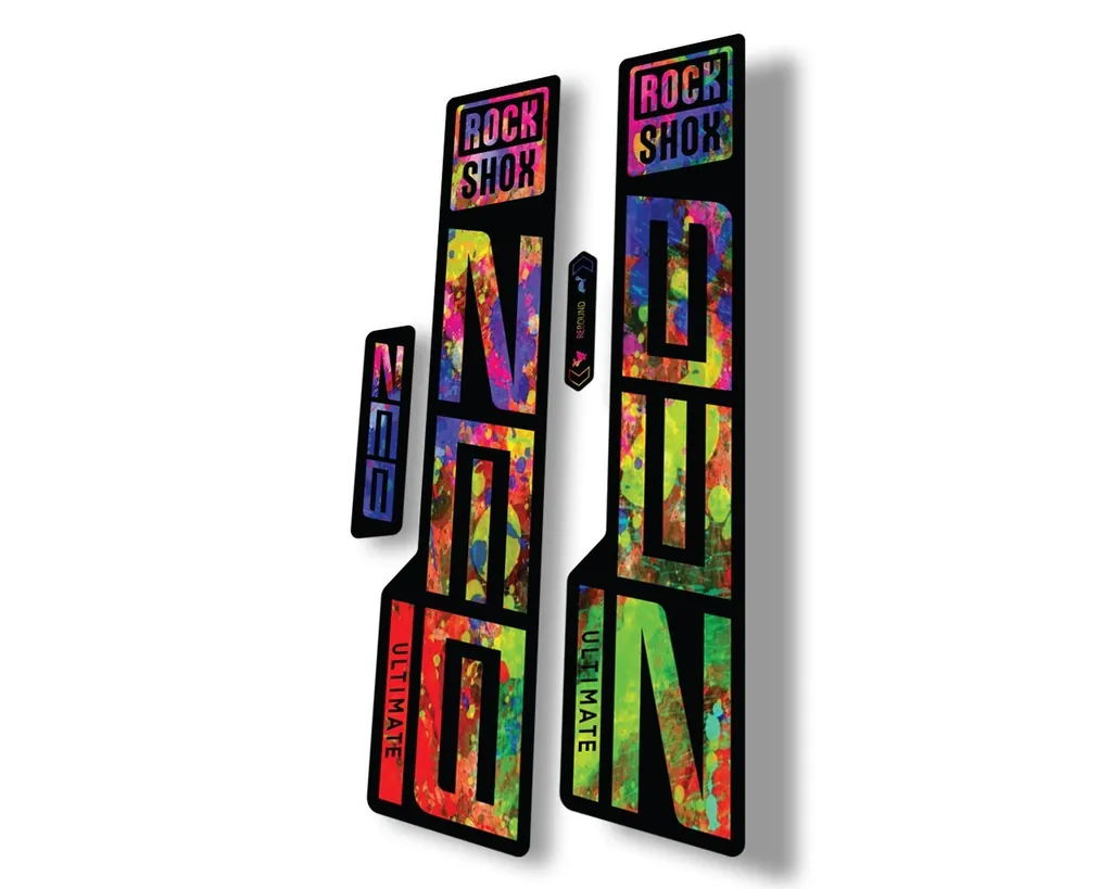 Rock Shox ZEB 2021 ULTIMATE Mountain Bike Cycling Decal Sticker Oil Slick - 1