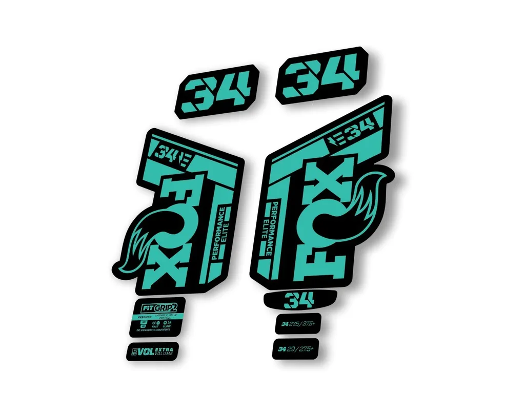 Fox 34 2022 Performance Elite E Bike Fork Decals Suspension Sticker Dolphin - 1