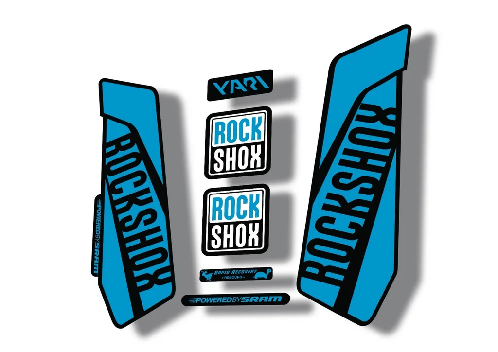 Rock Shox YARI 2015-16 Fork Decal Mountain Bike Cycling Sticker Adhesive Blue - 1