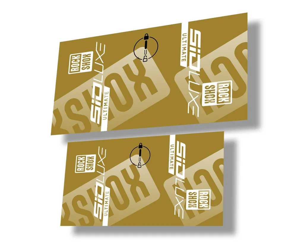 Rock Shox 2021 SID LUXE ULTIMATE Rear Shock Decal Sticker Gold - 1