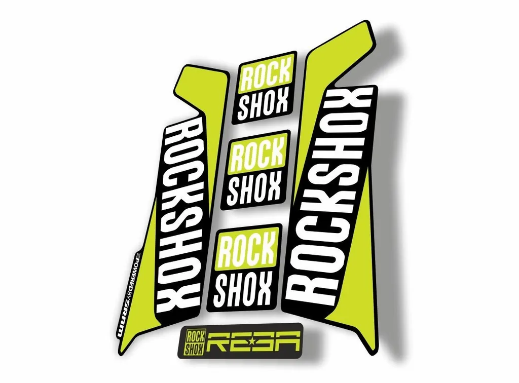 Rock Shox REBA 2016 Fork Decal Mountain Bike Cycling Sticker Adhesive Lime Green - 1