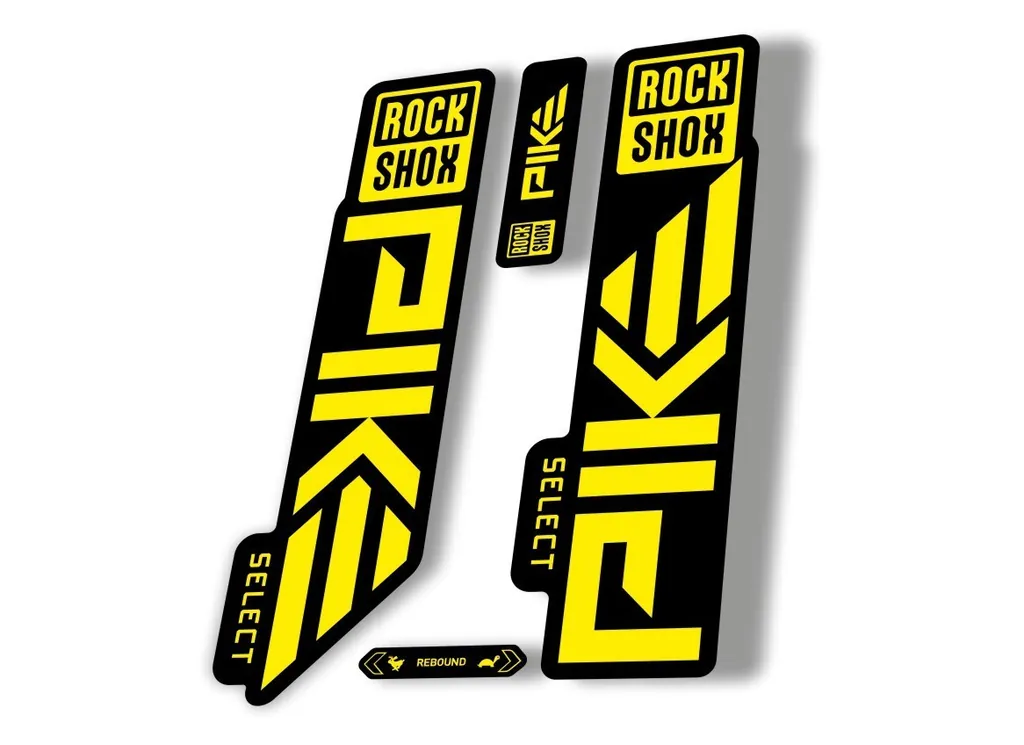 Rock Shox PIKE SELECT 2023 Mountain Bike Cycling Decal Sticker Adhesive Yellow - 1