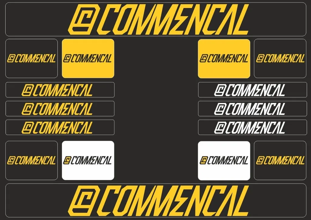 Bicycle Vinyl Frame Stickers Custom Compatible with COMMENCAL Yellow - 1