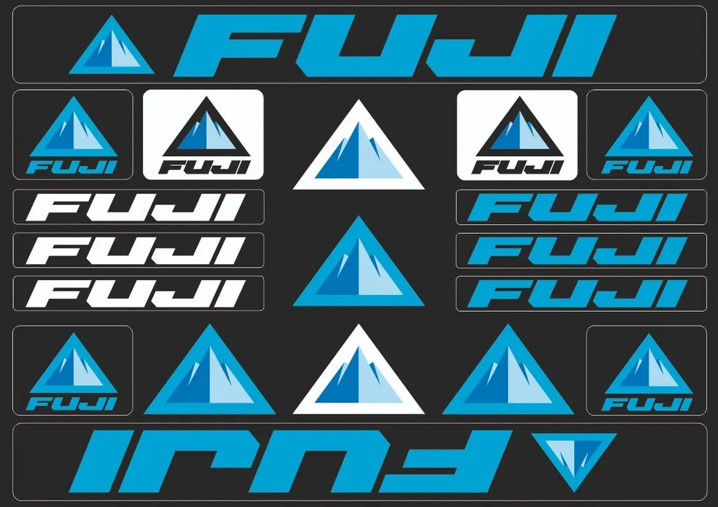 Bicycle Vinyl Frame Stickers – Compatible with FUJI Bikes – Blue - 1