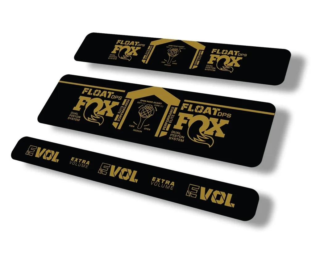 FOX Float DPS 2021 Performance Elite Rear Shock Suspension Sticker Decal Gold - 1
