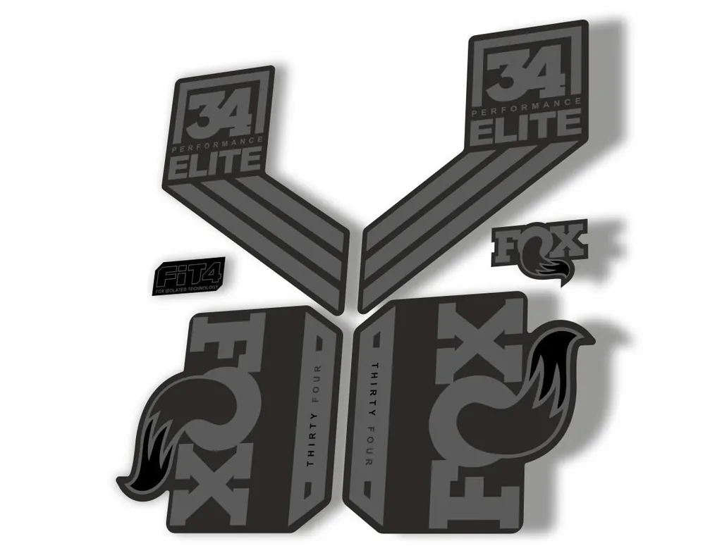 FOX 34 Elite Performance 2017-18 Fork Suspension Fctory Decal Sticker Gray - 1