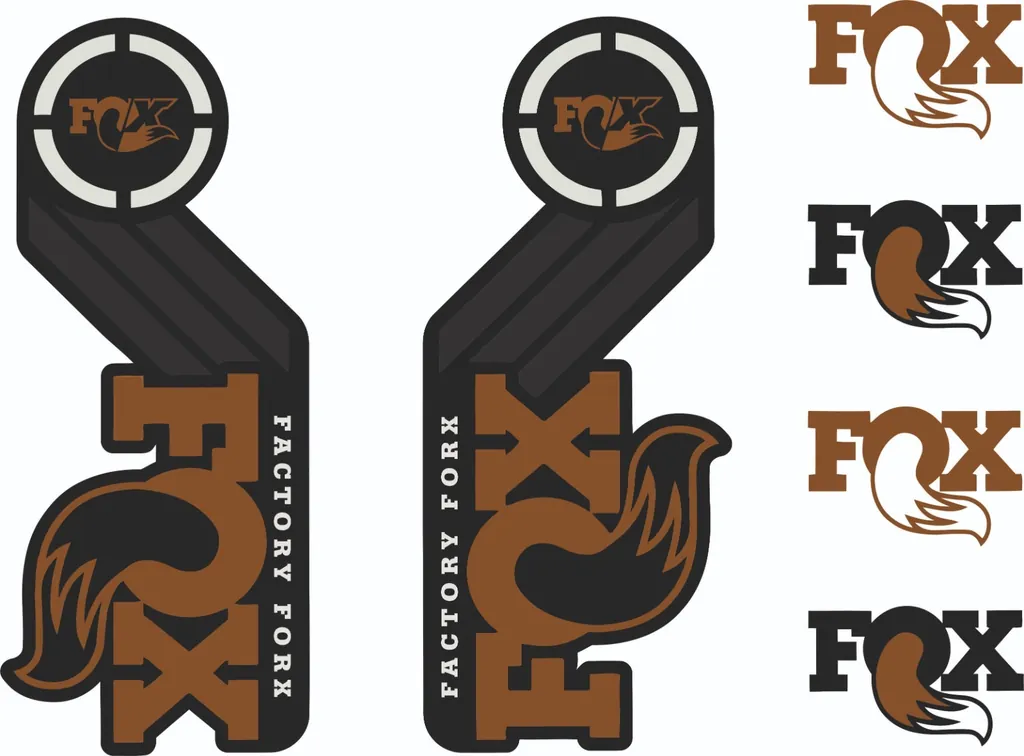FOX Racing Shox AM Heritage Sticker Decal 2015 Kit Fork / Shock Sets Gold - 1