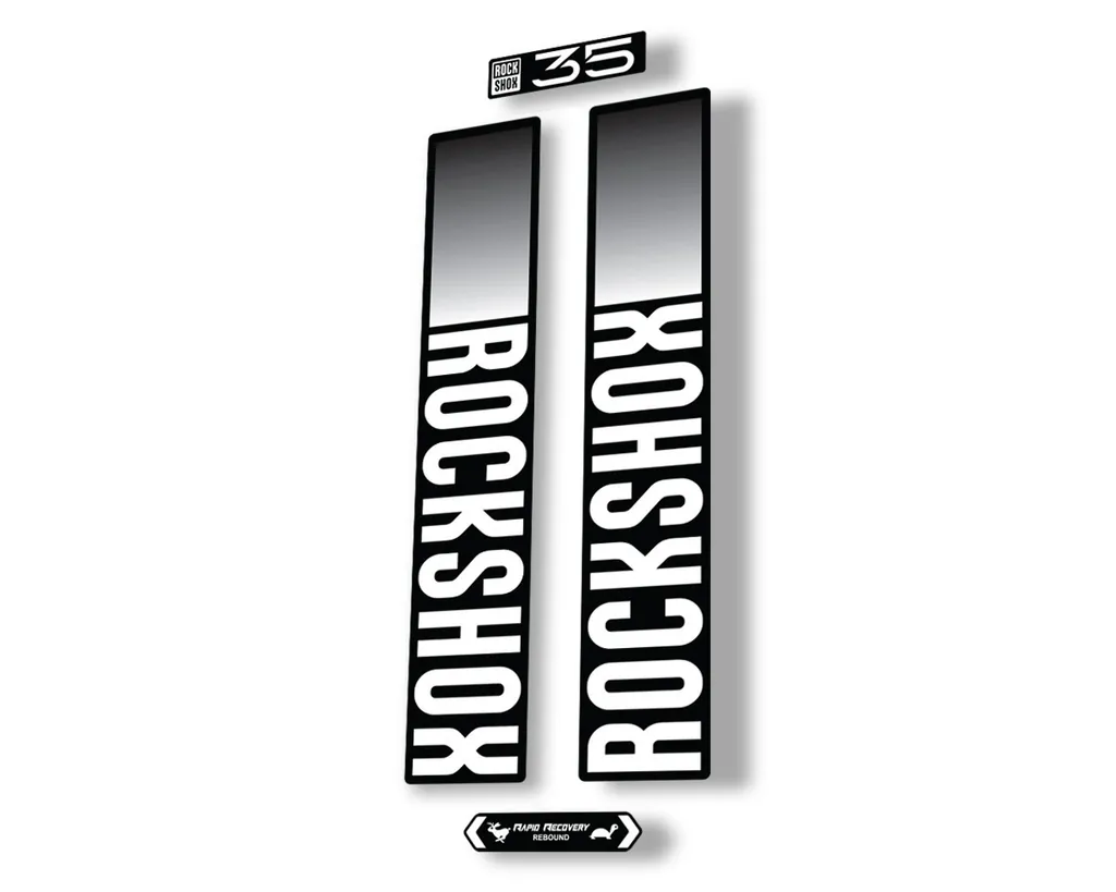 Rock Shox 35 2021 Fork Decal Mountain Bike Cycling Sticker Adhesive White - 1