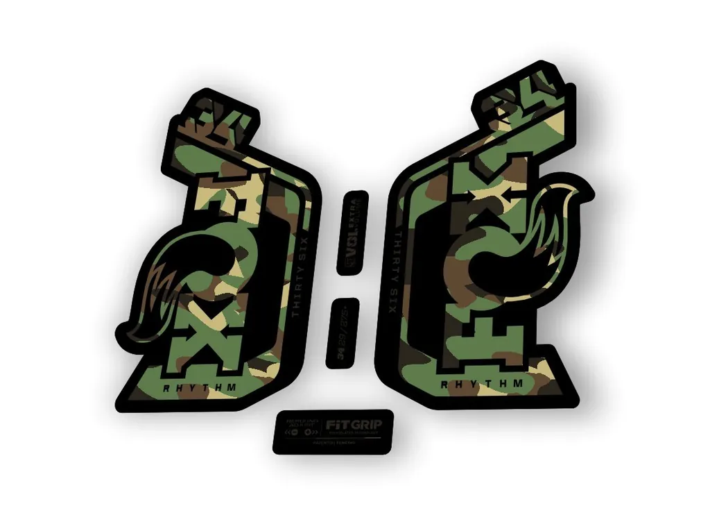 Fox 34 Rhythm 2024 Fork Suspension Factory Decal Sticker Adhesive Camo - 1