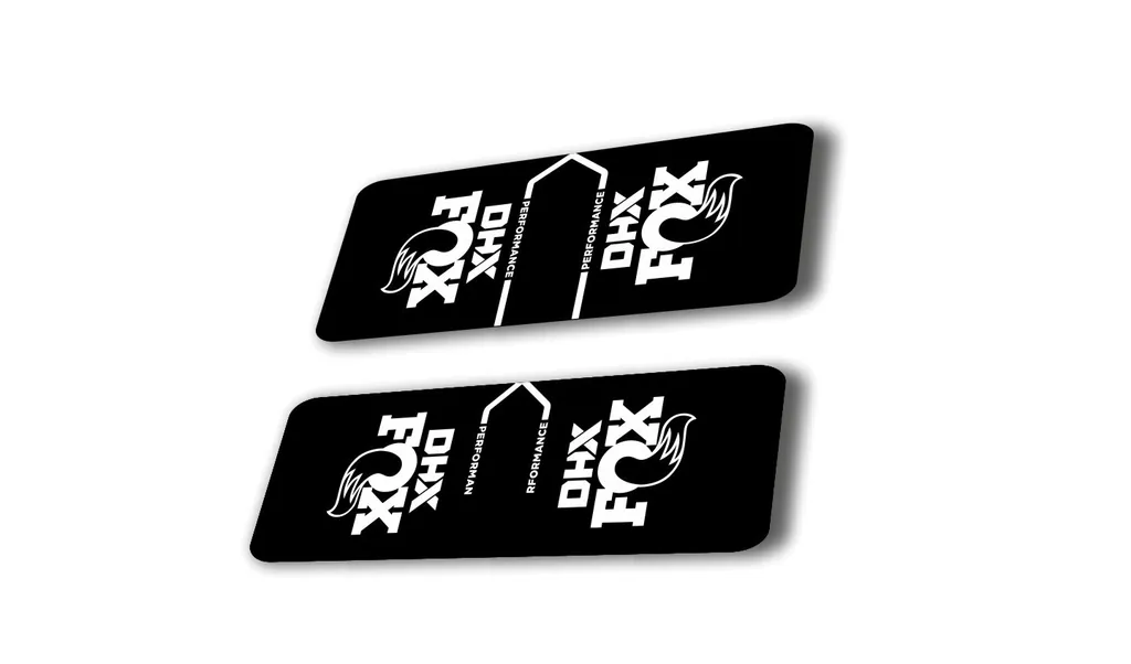 FOX DHX 2022 Performance Rear Shock Suspension Sticker Decal Adhesive White - 1