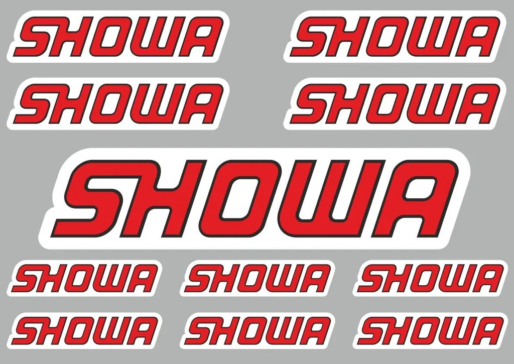 Showa Decals Quality Stickers Vinyl Graphic Set Logo Adhesive Kit 11 Pcs - 1