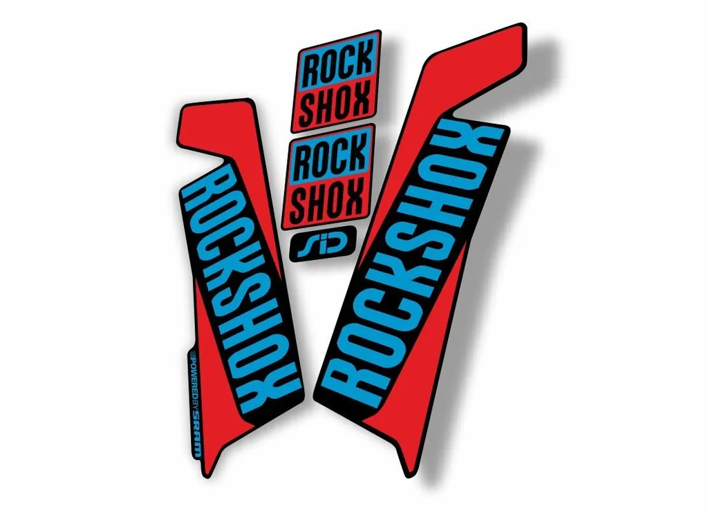 Rock Shox SID 2016-17 Mountain Bike Cycling Fork Decal Sticker Adhesiv Blue Red - 1