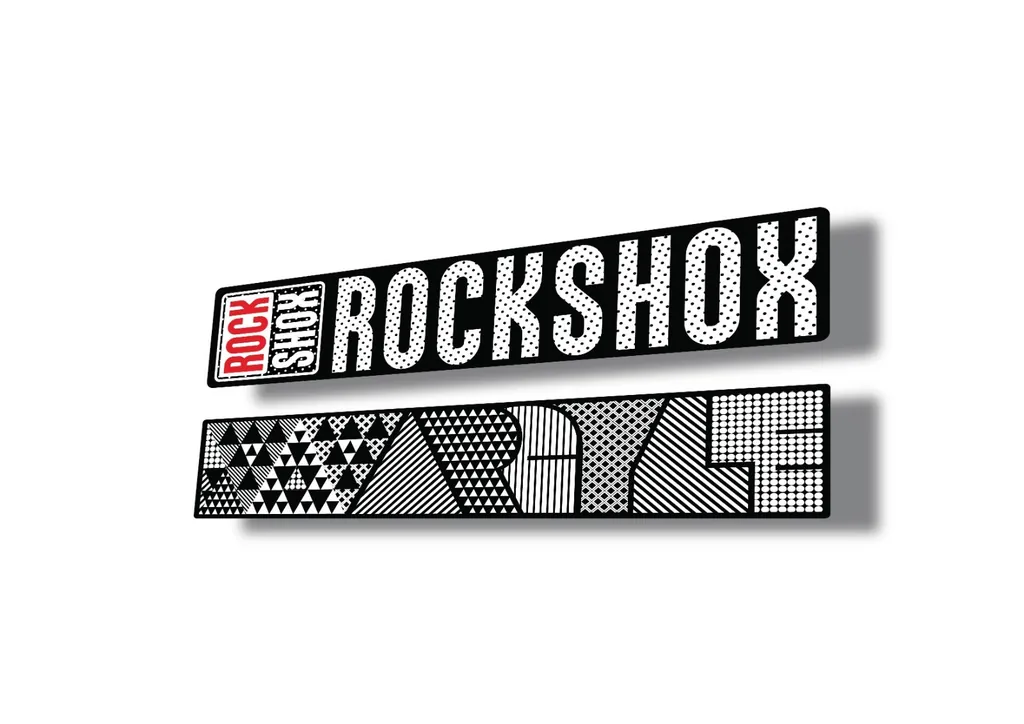 Rock Shox ARGYLE 2017 Fork Decal Mountain Bike Cycling Sticker White - 1