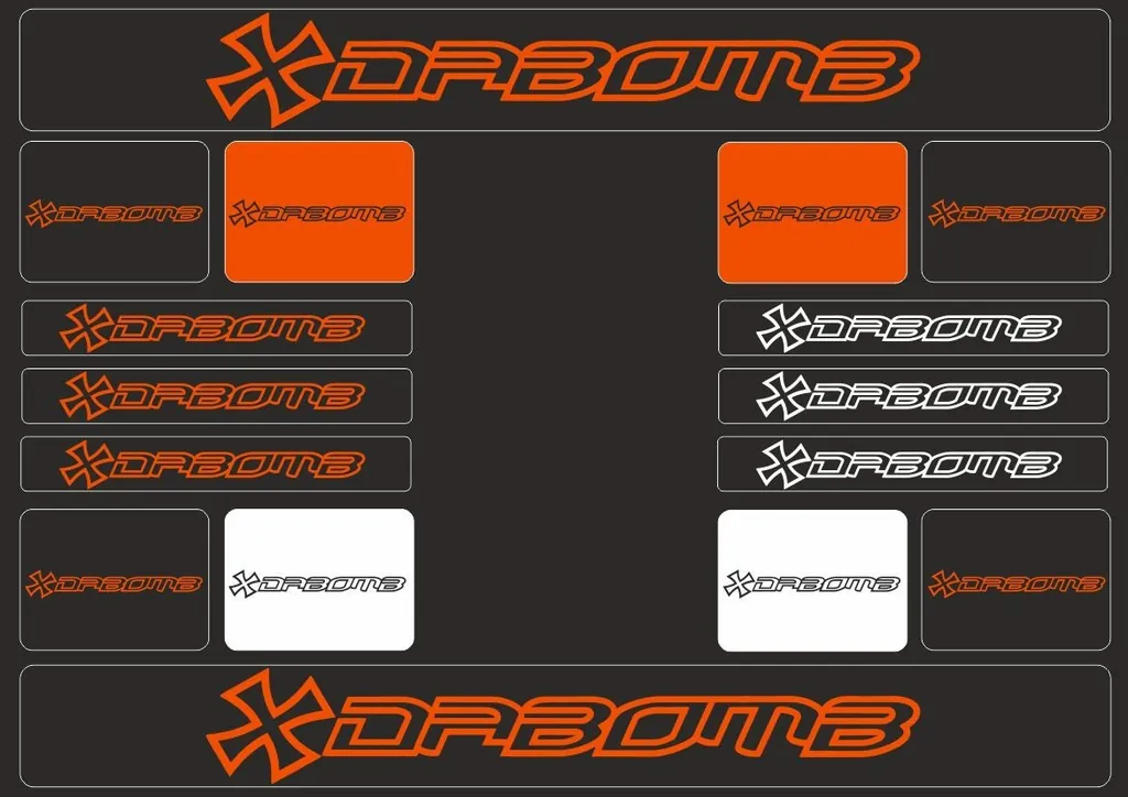 Bicycle Vinyl Frame Stickers – Compatible with DABOMB Bikes – Orange - 1