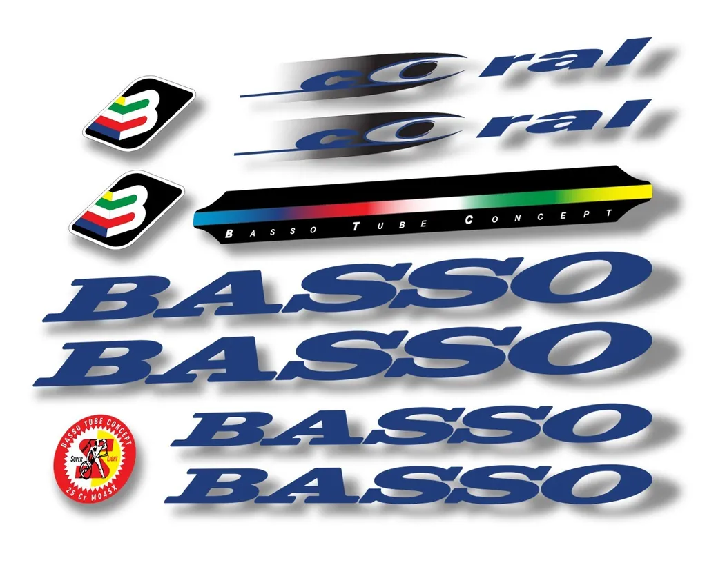 Basso Coral Frame Sticker Factory Adhesive Aufkleber Decal Dark Blue - 1